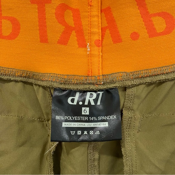 d.RT Unisex Olive Green Track Pants - Size 6 - Picture 5 of 7